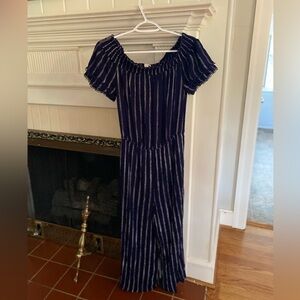 Navy blue xhiliration romper